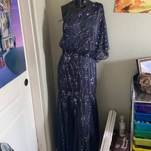 Adrianna papell one strap gown